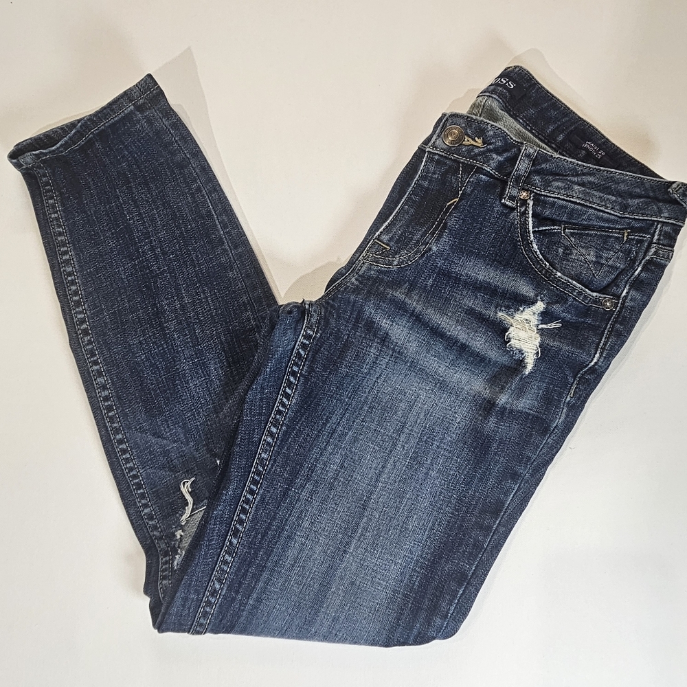 Vigoss Jeans Womens Size 26/25‎ The Thompson Tom Boy Distressed Straight Leg Y2K